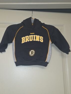 Reebok Black & Yellow Bruins Kids Hoodie